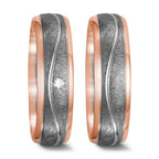 Partnerring 750/18K rood goud, 500 Palladium