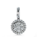 Hanger 750/18K witgoud Diamant 0.26 ct, 27 Steen, [Brillant], w-si Ø8 mm