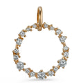 Hanger 750/18K rood goud Diamant 0.33 ct, 19 Steen, [Brillant], w-si Ø15 mm