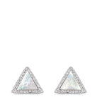 Oorknoppen Zilver Zirkonia Gerhodineerd