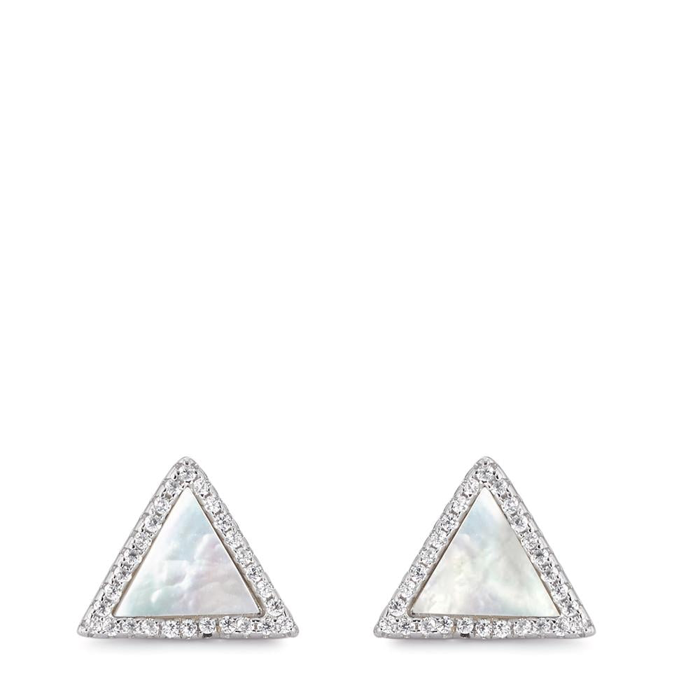 Oorknoppen Zilver Zirkonia Gerhodineerd