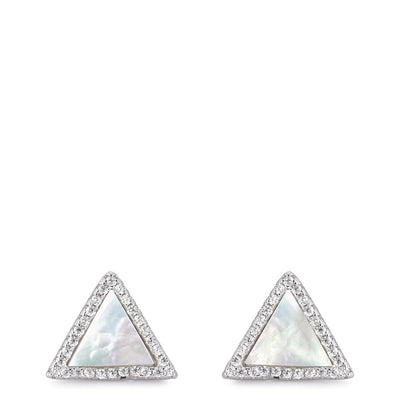 Oorknoppen Zilver Zirkonia Gerhodineerd