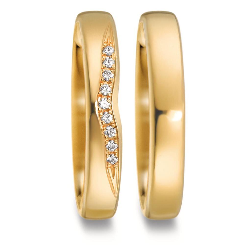 Partnerring 750/18K geel goud