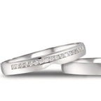 Partnerring 750/18K witgoud Diamant 0.085 ct, 17 Steen, tw-vsi