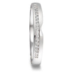 Partnerring 750/18K witgoud Diamant 0.085 ct, 17 Steen, tw-vsi