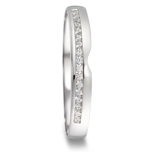 Partnerring 750/18K witgoud Diamant 0.085 ct, 17 Steen, tw-vsi