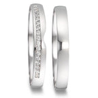 Partnerring 750/18K witgoud Diamant 0.085 ct, 17 Steen, tw-vsi