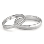 Partnerring 750/18K witgoud Diamant 0.085 ct, 17 Steen, tw-vsi