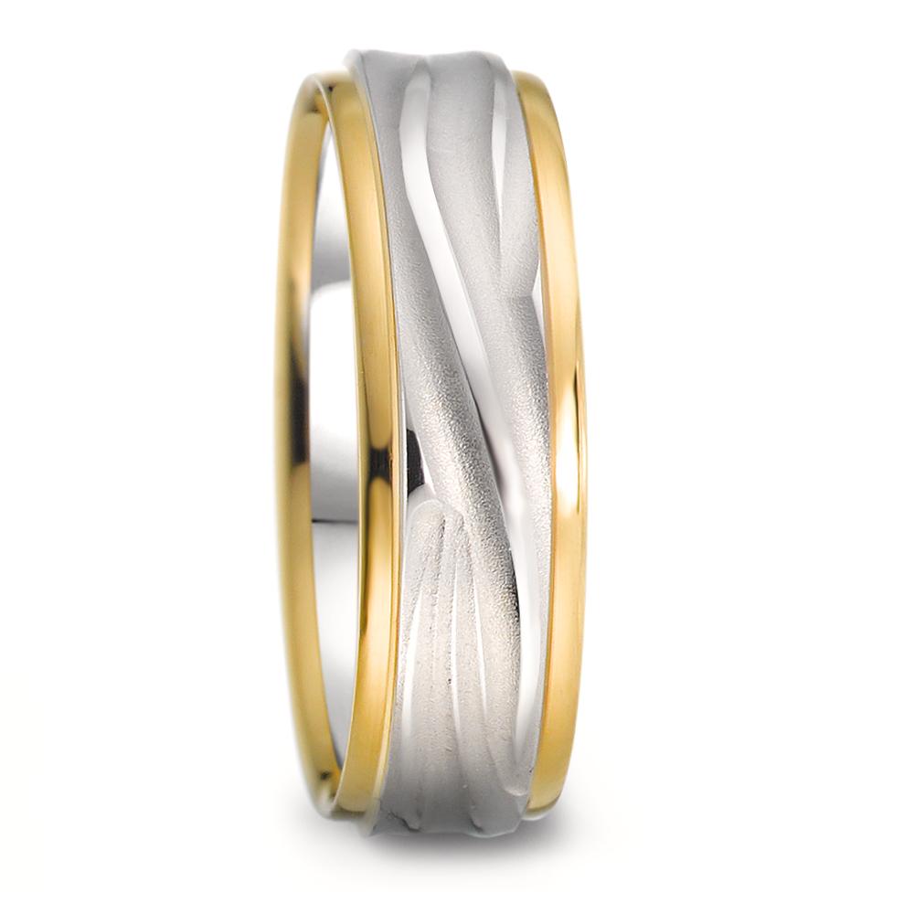 Partnerring 750/18K witgoud, 750/18K geel goud