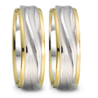 Partnerring 750/18K witgoud, 750/18K geel goud