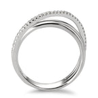 Ring 750/18K witgoud Diamant wit, 0.14 ct, 33 Steen, [Brillant], w-si