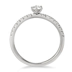 Solitaire ring 750/18K witgoud Diamant wit, 0.25 ct, 17 Steen, [Brillant], w-si
