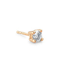 Oorknop 1 stuk 750/18K geel goud Diamant 0.25 ct, w-si