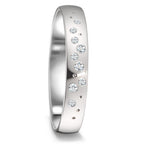 Partnerring 750/18K witgoud Diamant 0.087 ct, 9 Steen, tw-si