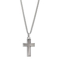 Collier met hanger Roestvrijstaal Kruis 55 cm
