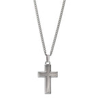 Collier met hanger Roestvrijstaal Kruis 55 cm