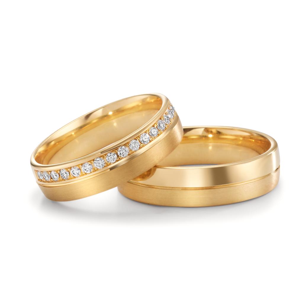 Partnerring 750/18K geel goud