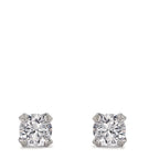 Oorknoppen Zilver Zirkonia Gerhodineerd Ø8.5 mm
