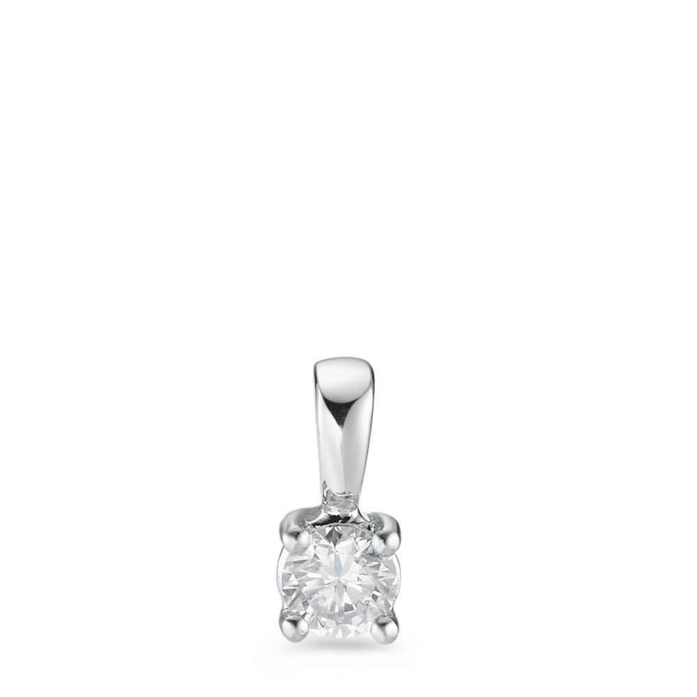 Hanger 750/18K witgoud Diamant wit, 0.25 ct, [Brillant], w-si Ø4 mm