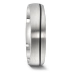 Partnerring 585/14K witgoud, Carbon