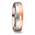 Partnerring 750/18K witgoud, 750/18K roségoud