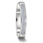 Partnerring 750/18K witgoud Diamant 0.11 ct, 11 Steen, tw-vsi