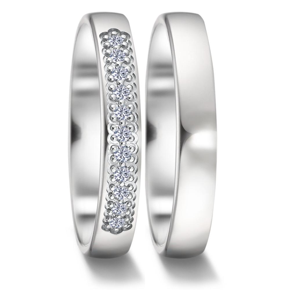 Partnerring 750/18K witgoud