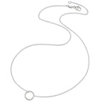 Collier 750/18K witgoud Diamant 0.115 ct, w-si 42 cm Ø10 mm