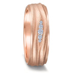Partnerring 750/18K rood goud Diamant 0.077 ct, 5 Steen, w-si
