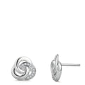 Oorknoppen Zilver Zirkonia Gerhodineerd Ø10 mm