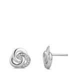 Oorknoppen Zilver Zirkonia Gerhodineerd Ø10 mm