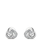 Oorknoppen Zilver Zirkonia Gerhodineerd Ø10 mm
