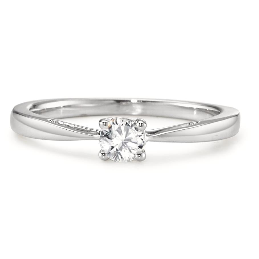 Solitaire ring 750/18K witgoud Diamant 0.25 ct, w-si