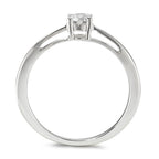 Solitaire ring 750/18K witgoud Diamant 0.25 ct, w-si