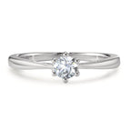 Solitaire ring 750/18K witgoud Diamant 0.25 ct, w-si