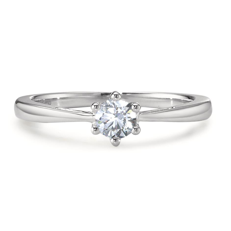Solitaire ring 750/18K witgoud Diamant 0.25 ct, w-si