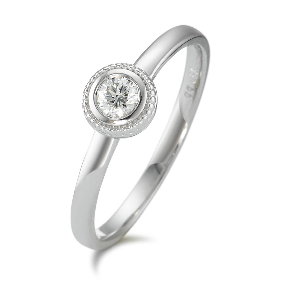 Ring 750/18K witgoud Diamant 0.15 ct, w-si