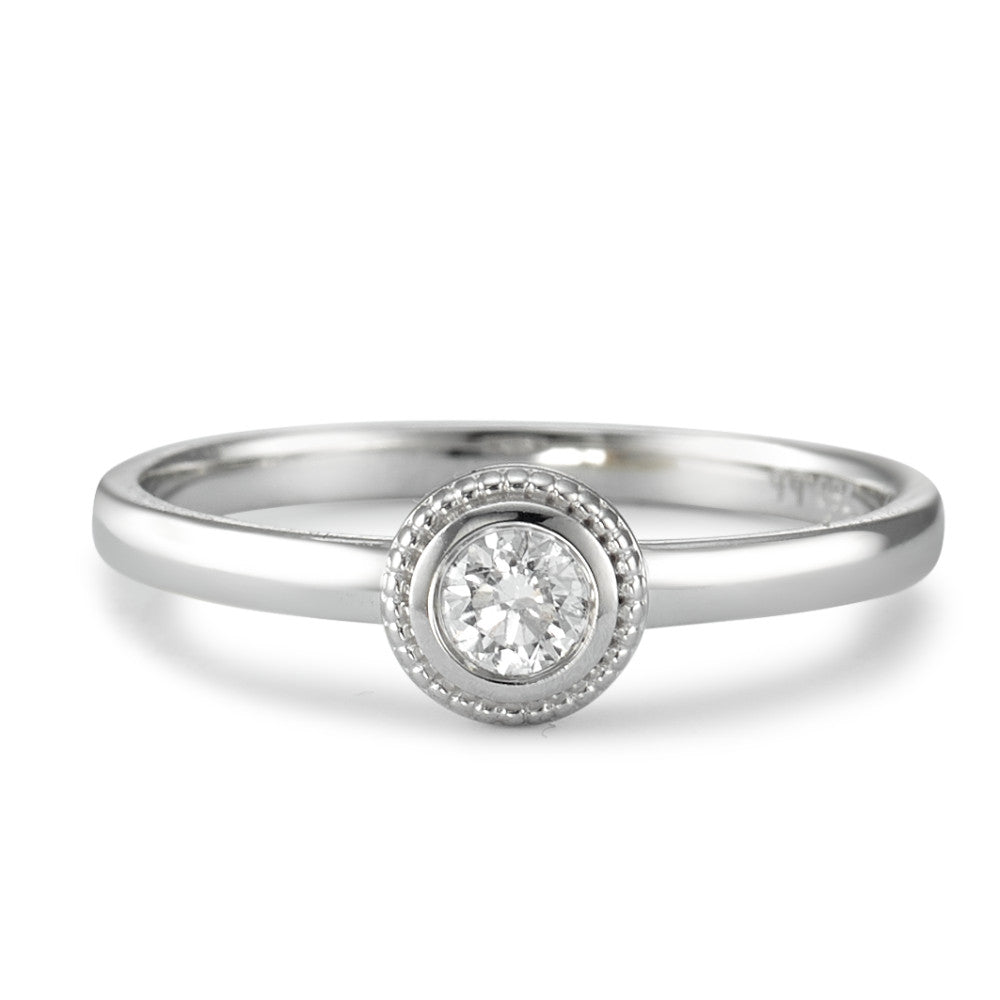 Ring 750/18K witgoud Diamant 0.15 ct, w-si