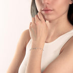 Armband Zilver Zirkonia Gerhodineerd 16-19 cm