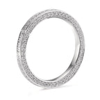 Memory ring 750/18K witgoud Diamant wit, 0.50 ct, 155 Steen, w-si