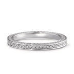 Memory ring 750/18K witgoud Diamant wit, 0.50 ct, 155 Steen, w-si