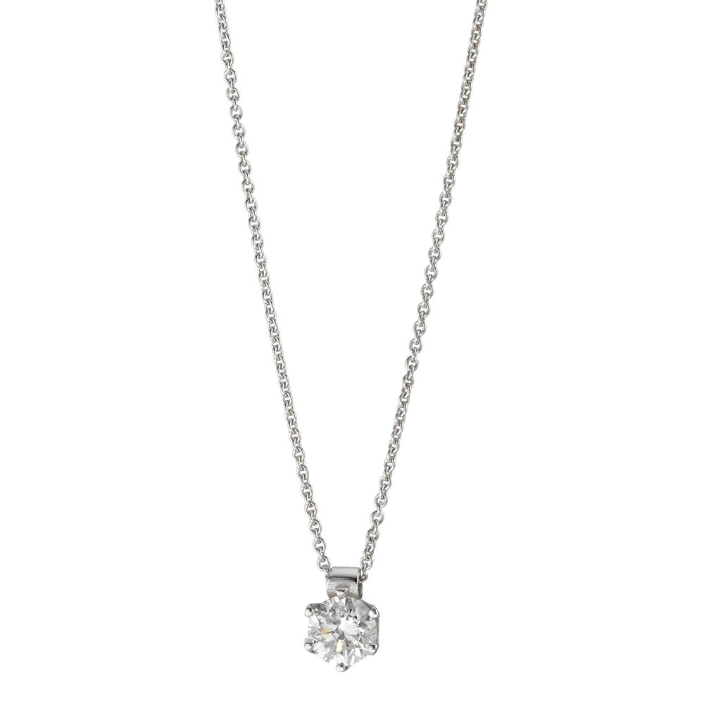 Collier 585/14K witgoud Diamant 0.22 ct, w-si 39.5-42 cm