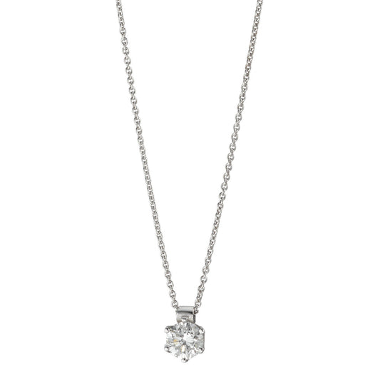 Collier 585/14K witgoud Diamant 0.22 ct, w-si 39.5-42 cm