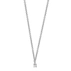Collier 750/18K witgoud Diamant 0.04 ct, w-si 40-42 cm
