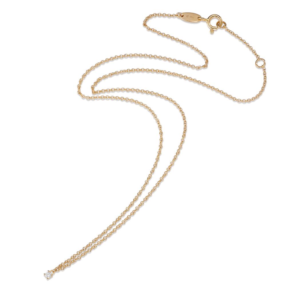 Collier 750/18K geel goud Diamant 0.04 ct, w-si 40-42 cm