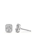 Oorknoppen 750/18K witgoud Diamant wit, 0.23 ct, w-si