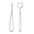 Oorbellen 750/18K witgoud Diamant 0.29 ct, w-si