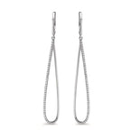 Oorbellen 750/18K witgoud Diamant 0.29 ct, w-si