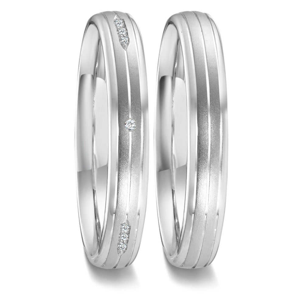 Partnerring 750/18K witgoud Diamant 0.051 ct, 12 Steen, w-vsi