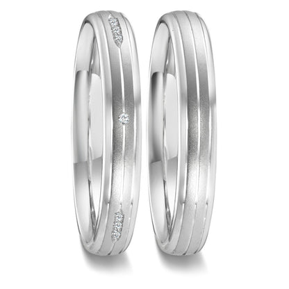 Partnerring 750/18K witgoud Diamant 0.051 ct, 12 Steen, w-vsi